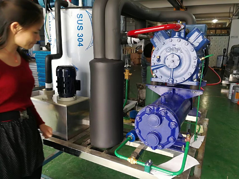 2套客戶定制型日產(chǎn)量3噸海水制冰機(jī)即將進(jìn)入調(diào)試階段。